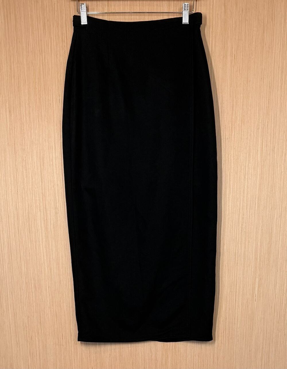 Vtg Gap Maxi Wrap Skirt Womens Size 6 Black Rayon Blend 90s Preppy Minimalist